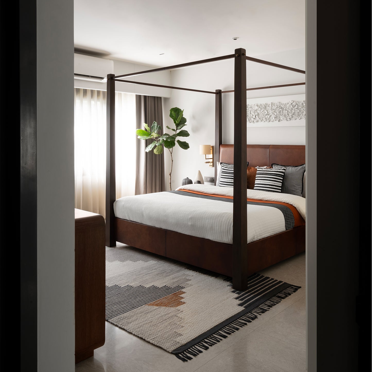 "Dak Bangla  4 Poster Bed Double Bed"