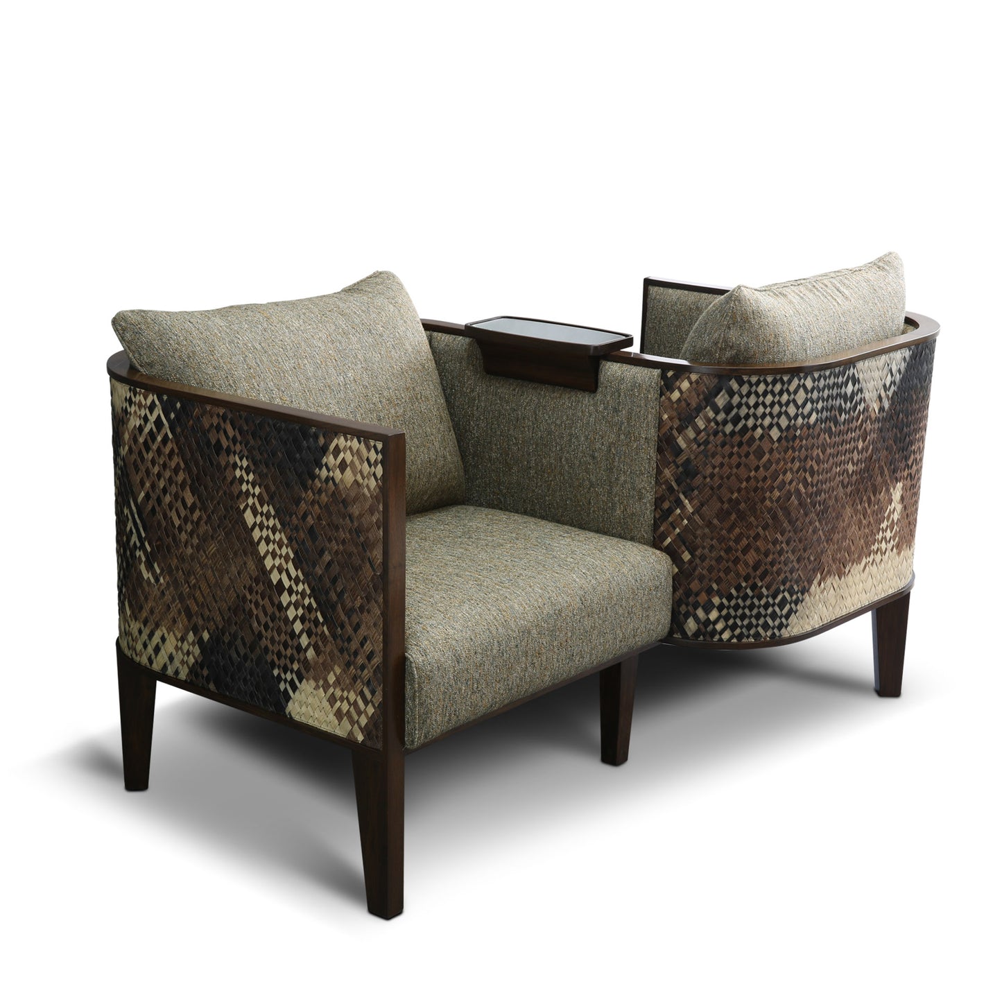 ‘LOVESEAT’ veneer weave love seat