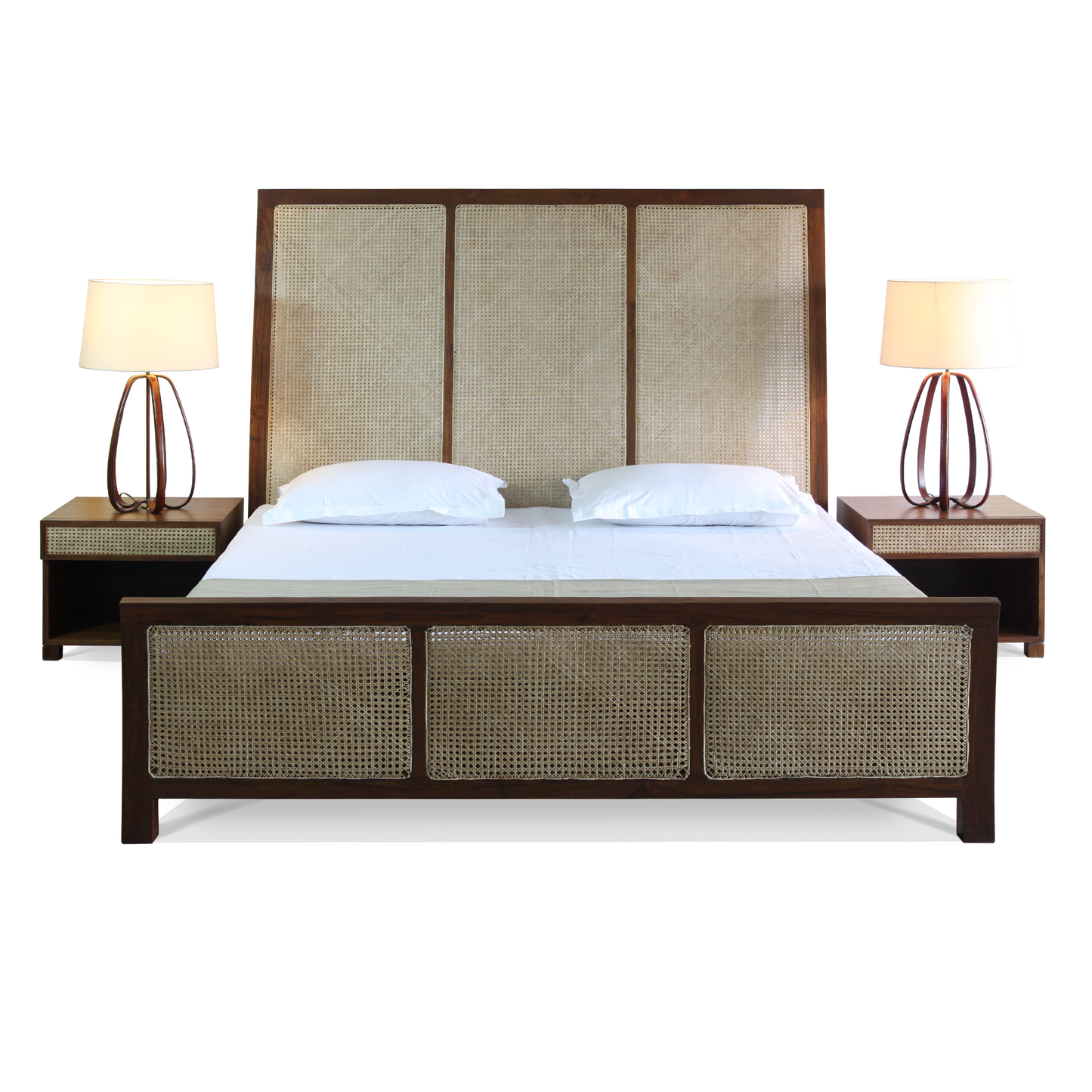 ‘CANE WEAVE BED’ double bed