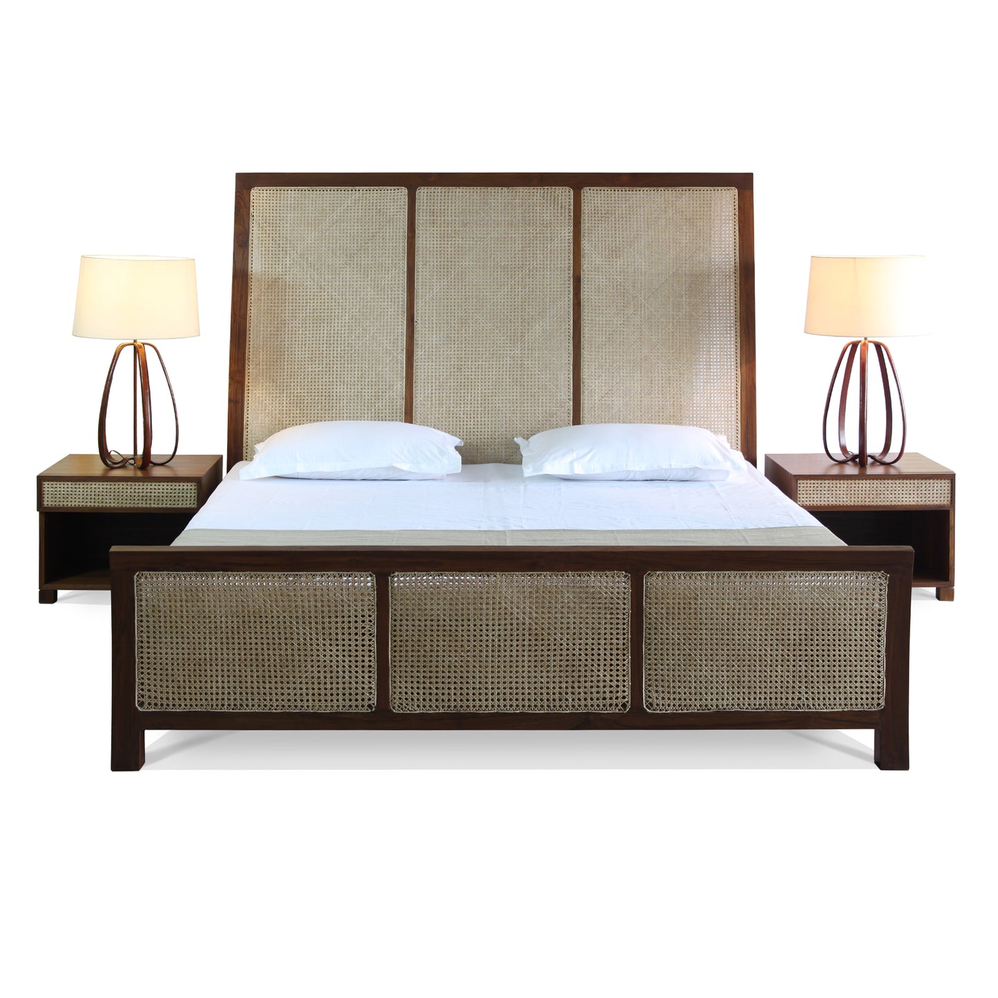 ‘CANE WEAVE BED’ double bed