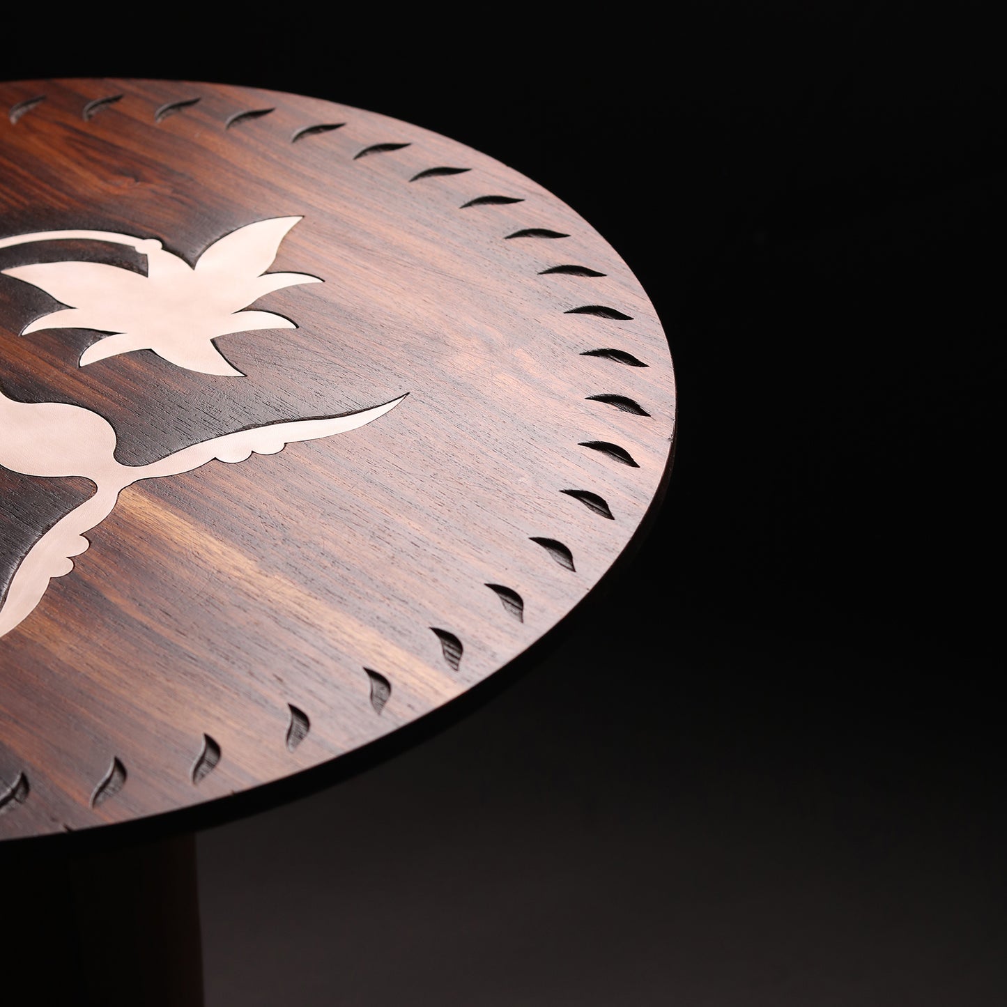'LEATHER PIETRA' - SIDE TABLE