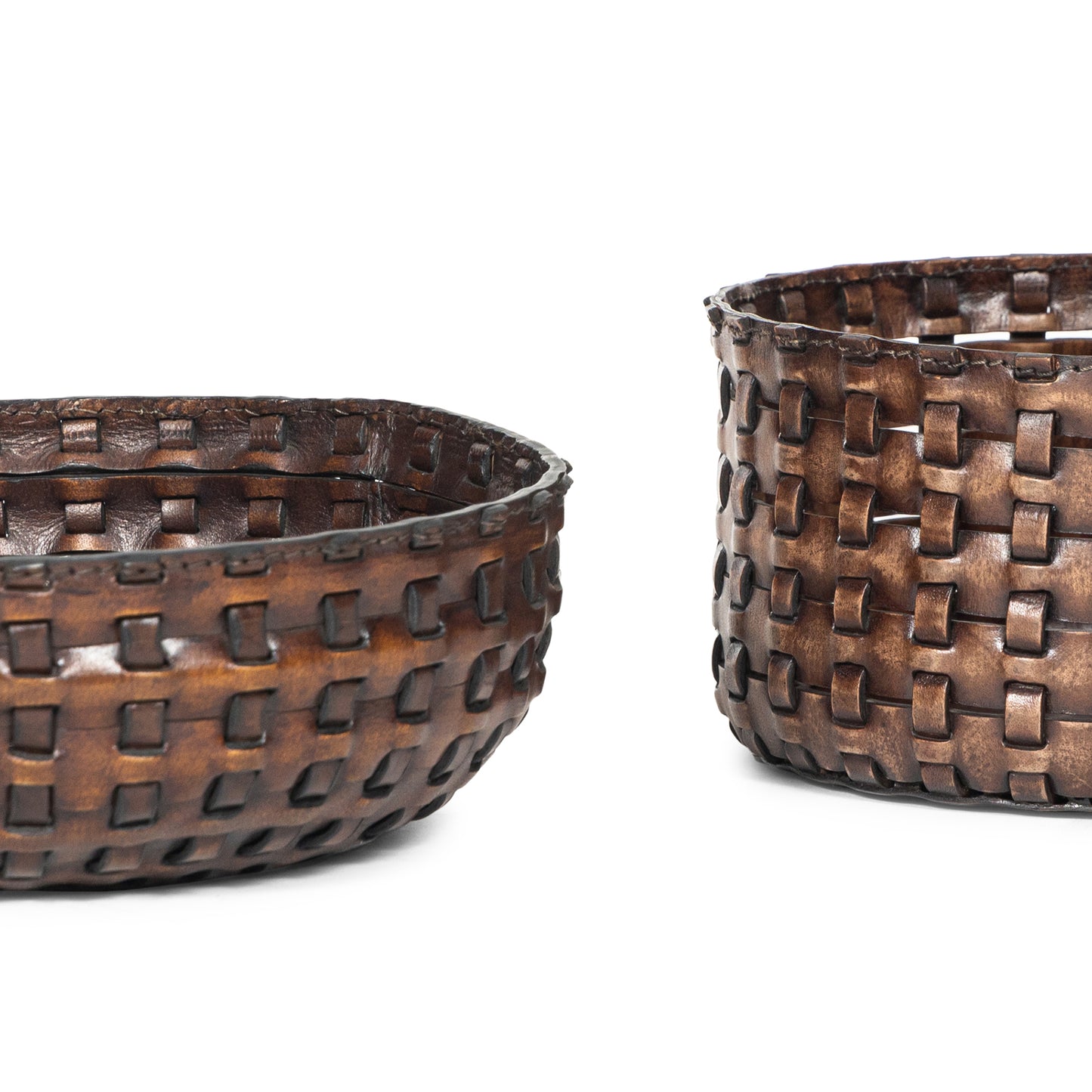'LEATHER WOVEN TOKRI 03'