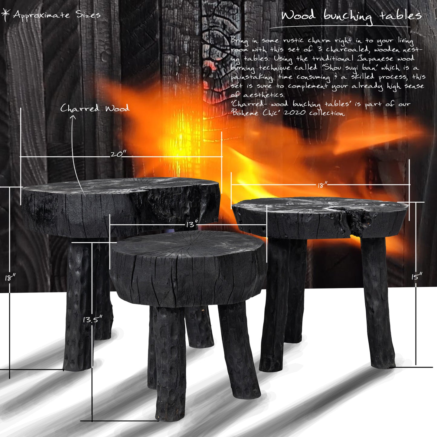 'CHARRED' - Bunching Tables