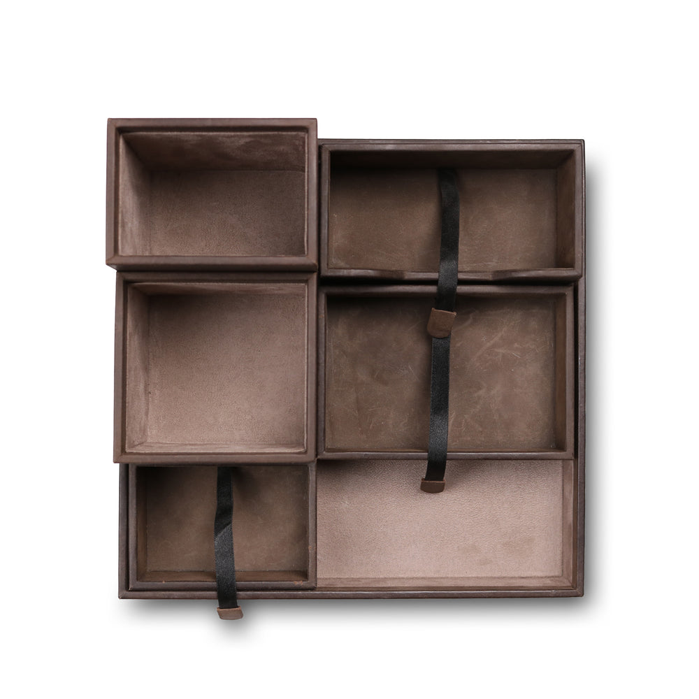 
                      
                        LEATHER DESK ORGANIZER (6 PIECE SET)
                      
                    