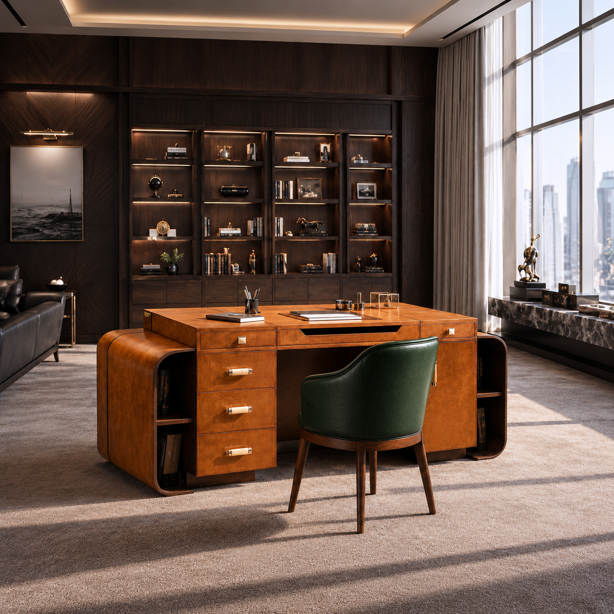 ‘YACHT CLUB DESK 01’- Antique gold