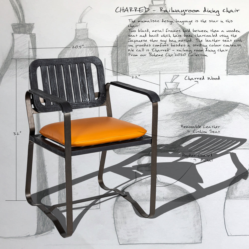 'CHARRED' - Railway Room  Dining Chair