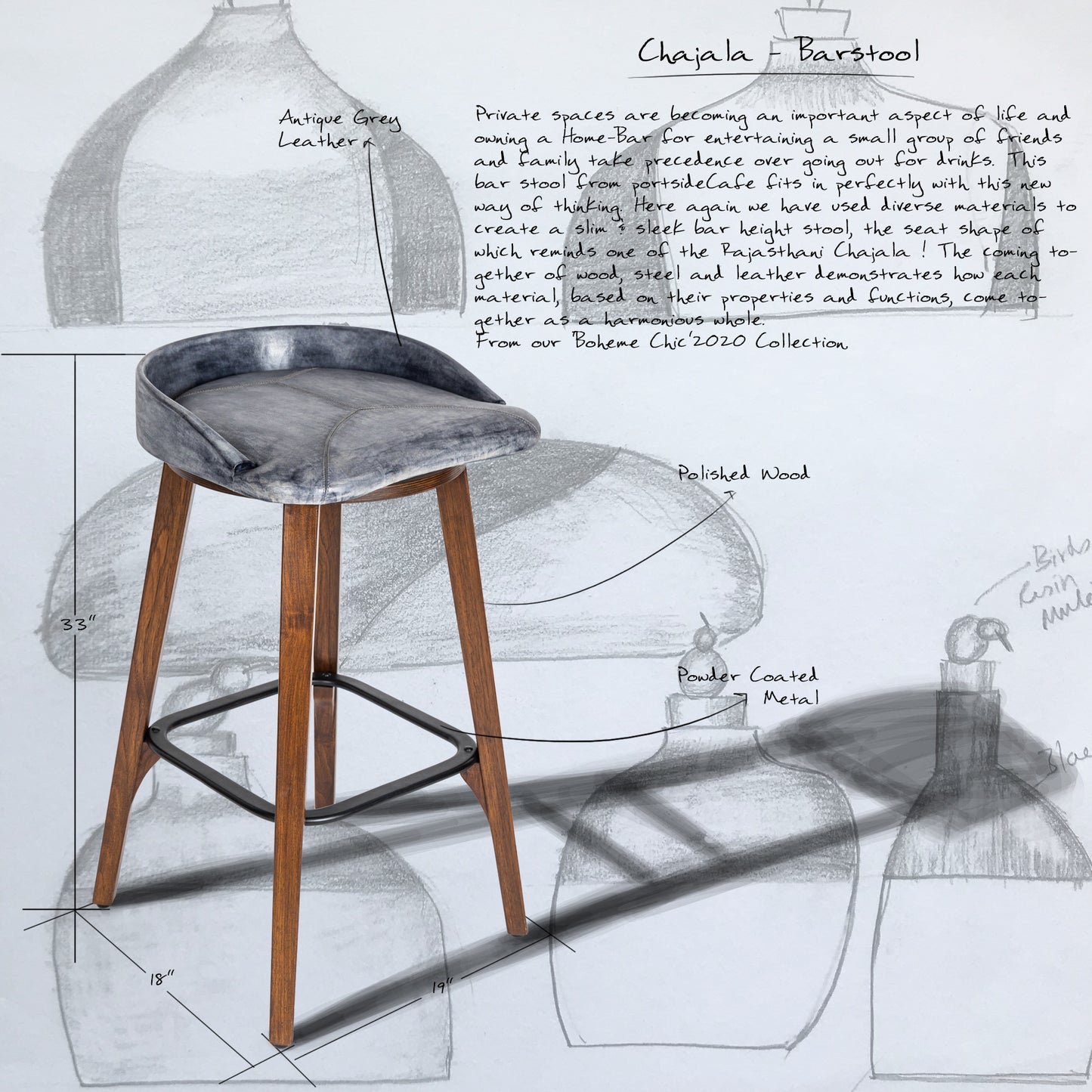 'CHAJALA' - Bar Stool