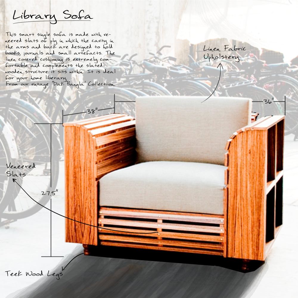 'LIBRARY SOFA' - Single Seater Sofa