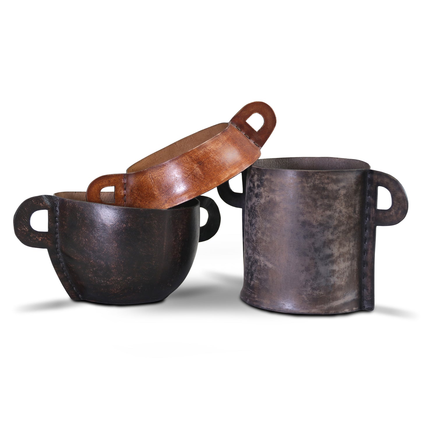 'MONKEY URN 03' -   (Brown Leather)