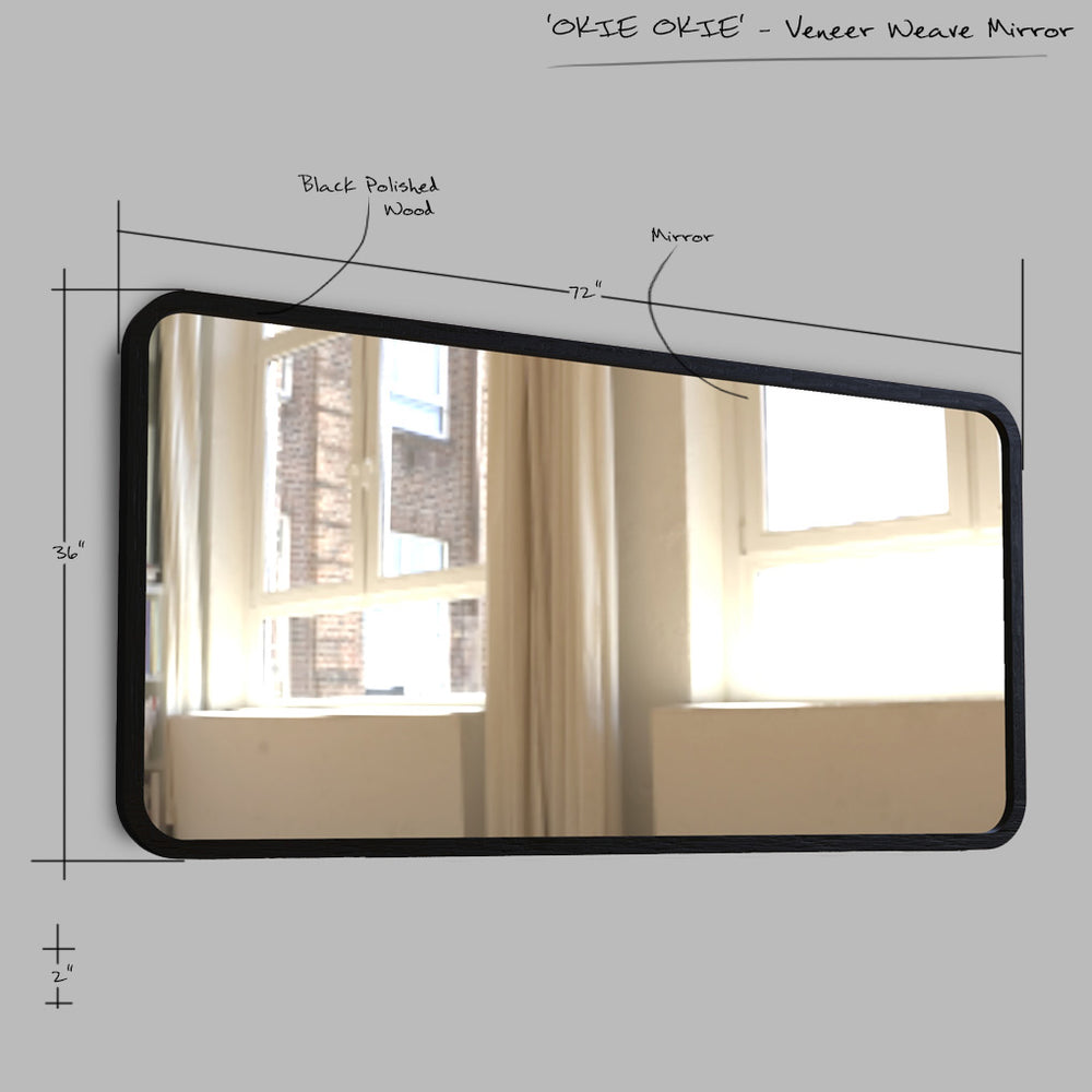 'OKIE OKIE' - Veneer Weave Mirror