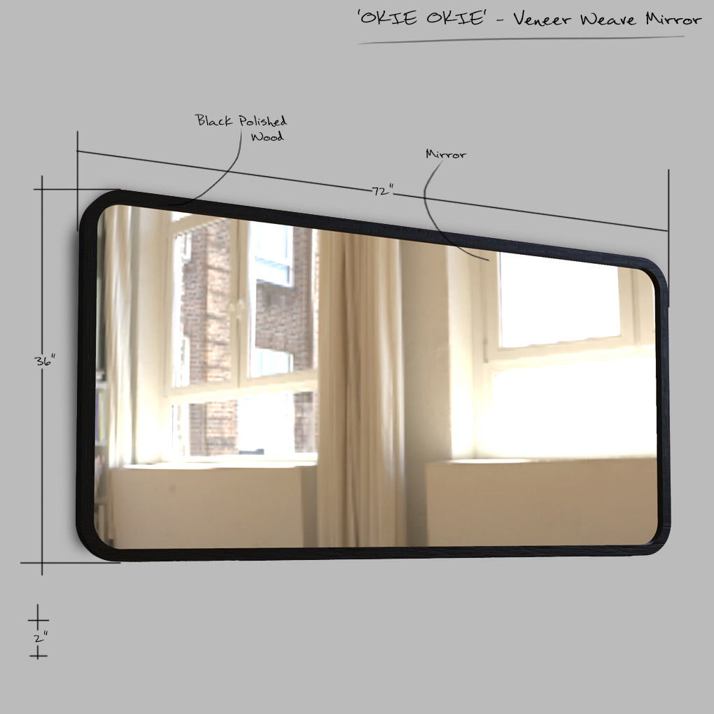 'OKIE OKIE' - Veneer Weave Mirror